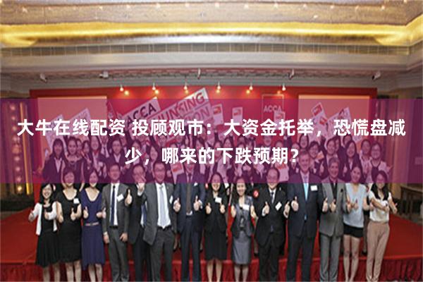 大牛在线配资 投顾观市：大资金托举，恐慌盘减少，哪来的下跌预期？